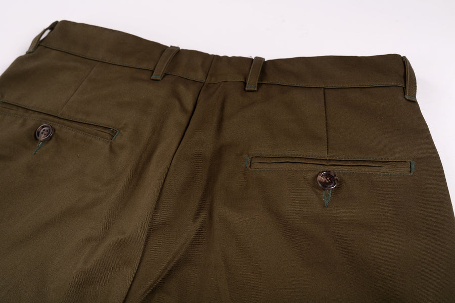 Cotton Twill Olive Chinos